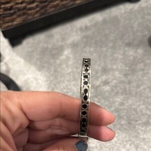 Coach bangle Elegant Silver and Black Women's Bracelet